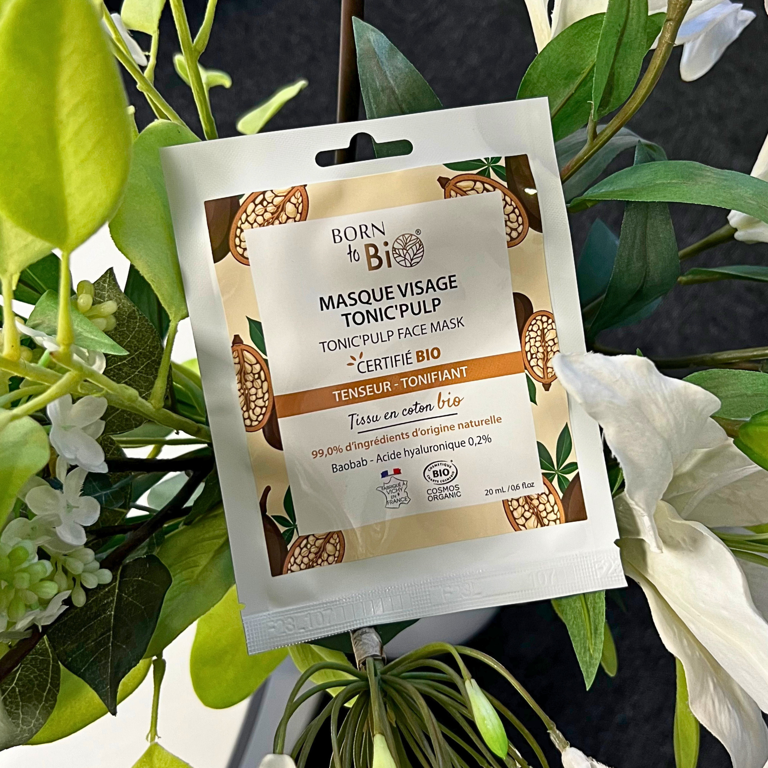 Masque visage Tonic'Pulp en coton - Certifié Bio-1